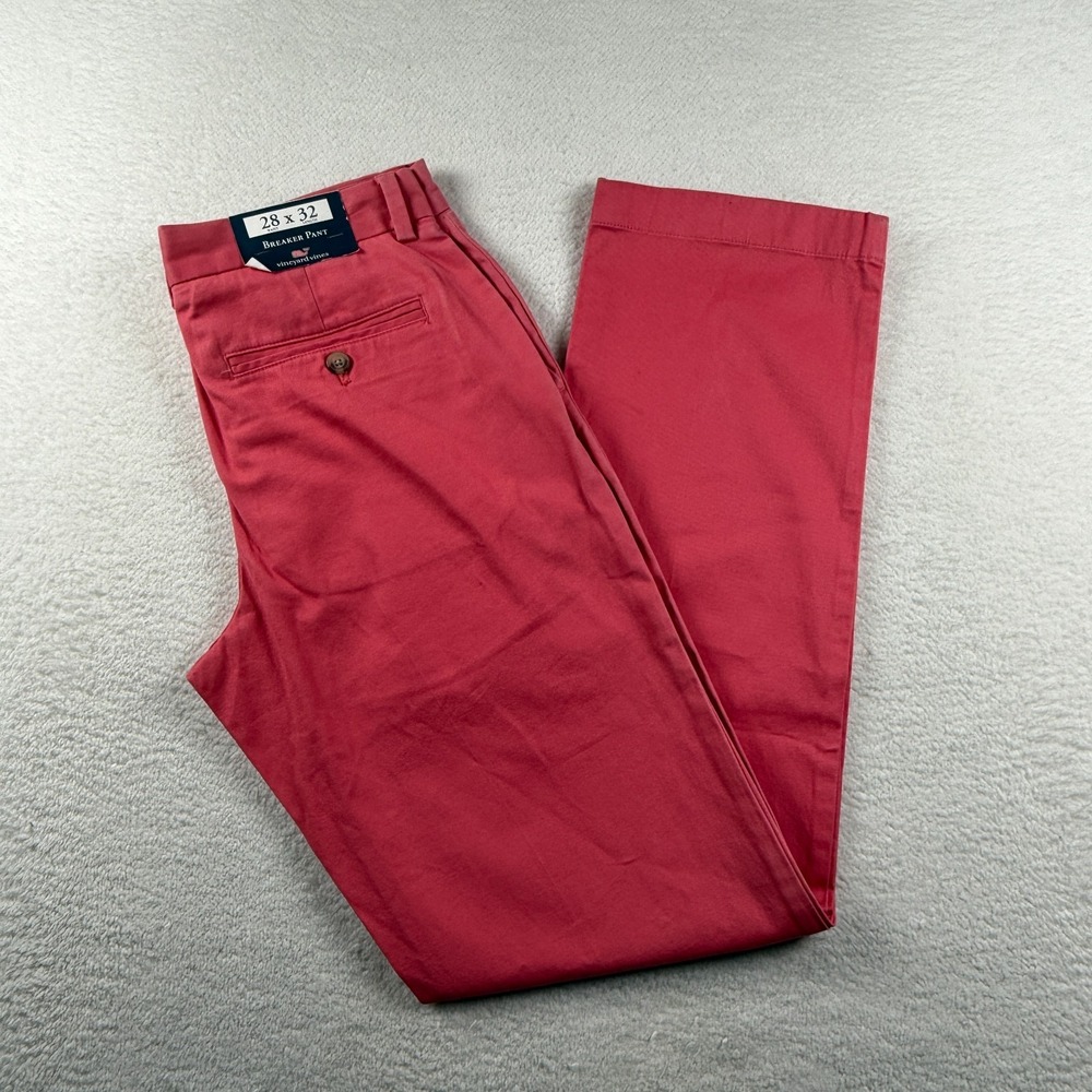 Vineyard Vines Breaker Pants Mens 28x32‎ Pink Coral Straight Leg
